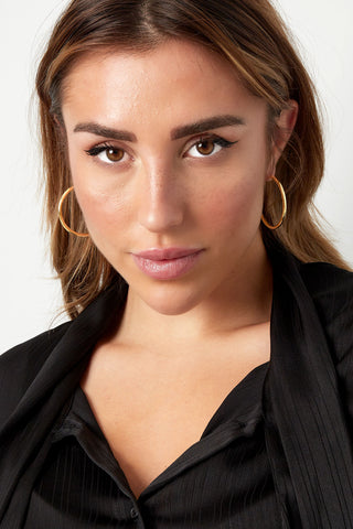 gouden basic oorbel