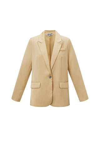 satijn-look blazer in camel