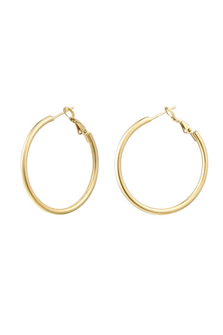 gouden basic oorbel