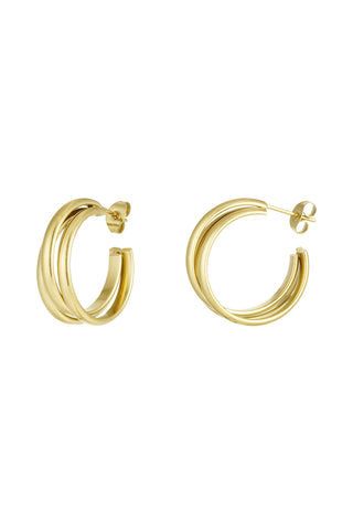 gouden Tripple Treasure oorbel