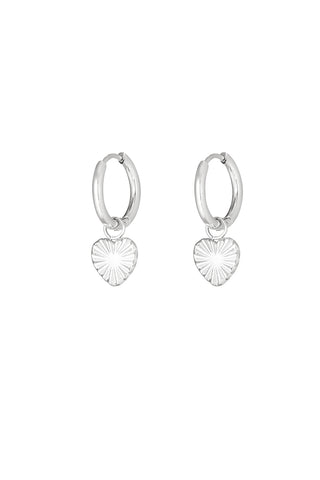 zilveren oorbel pure love