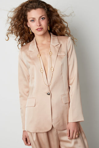 satijn-look blazer in pink