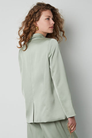 satijn-look blazer in mint