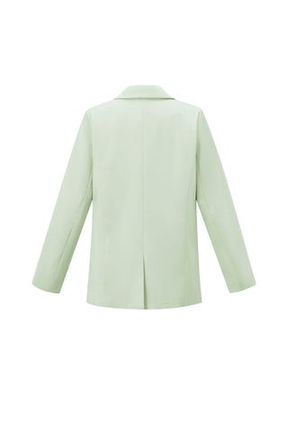 satijn-look blazer in mint