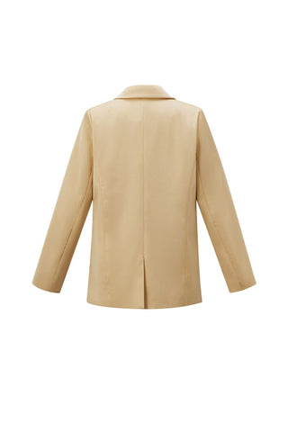 satijn-look blazer in camel