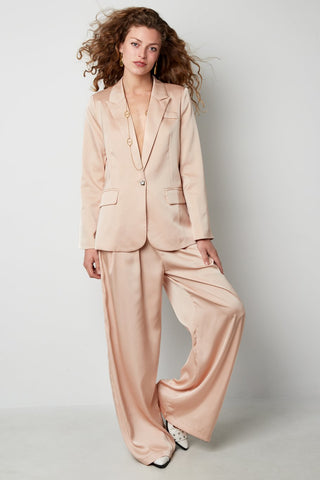 satijn-look blazer in pink