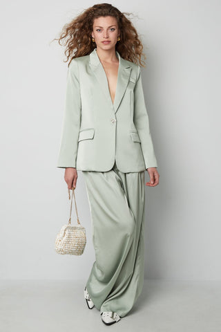 satijn-look blazer in mint