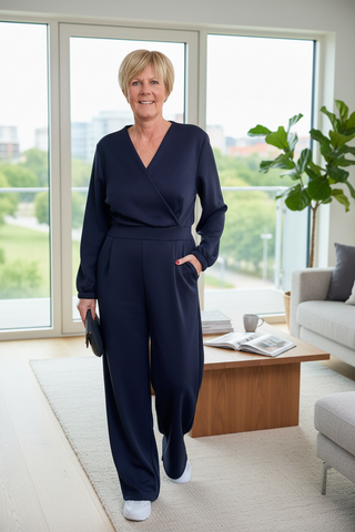 Jumpsuit in donkerblauw