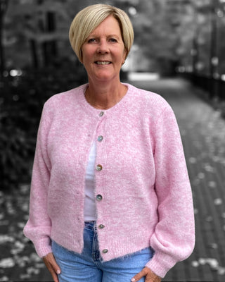 Uni gebreid vest in roze