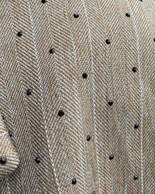 Strass-streep blazer in bruin