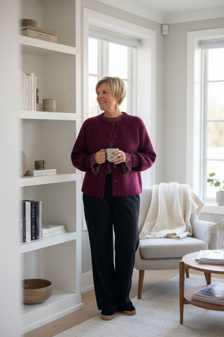 Top met stippen in paars