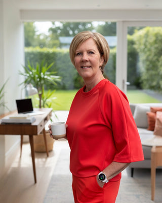 Travel top met korte mouw in rood