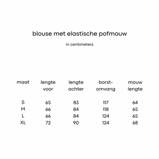 lange blouse met elastische pofmouw in petrol